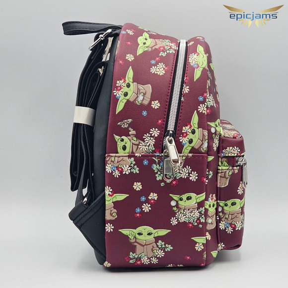 Loungefly Star Wars Baby Yoda Grogu Floral Mini Backpack main image 4